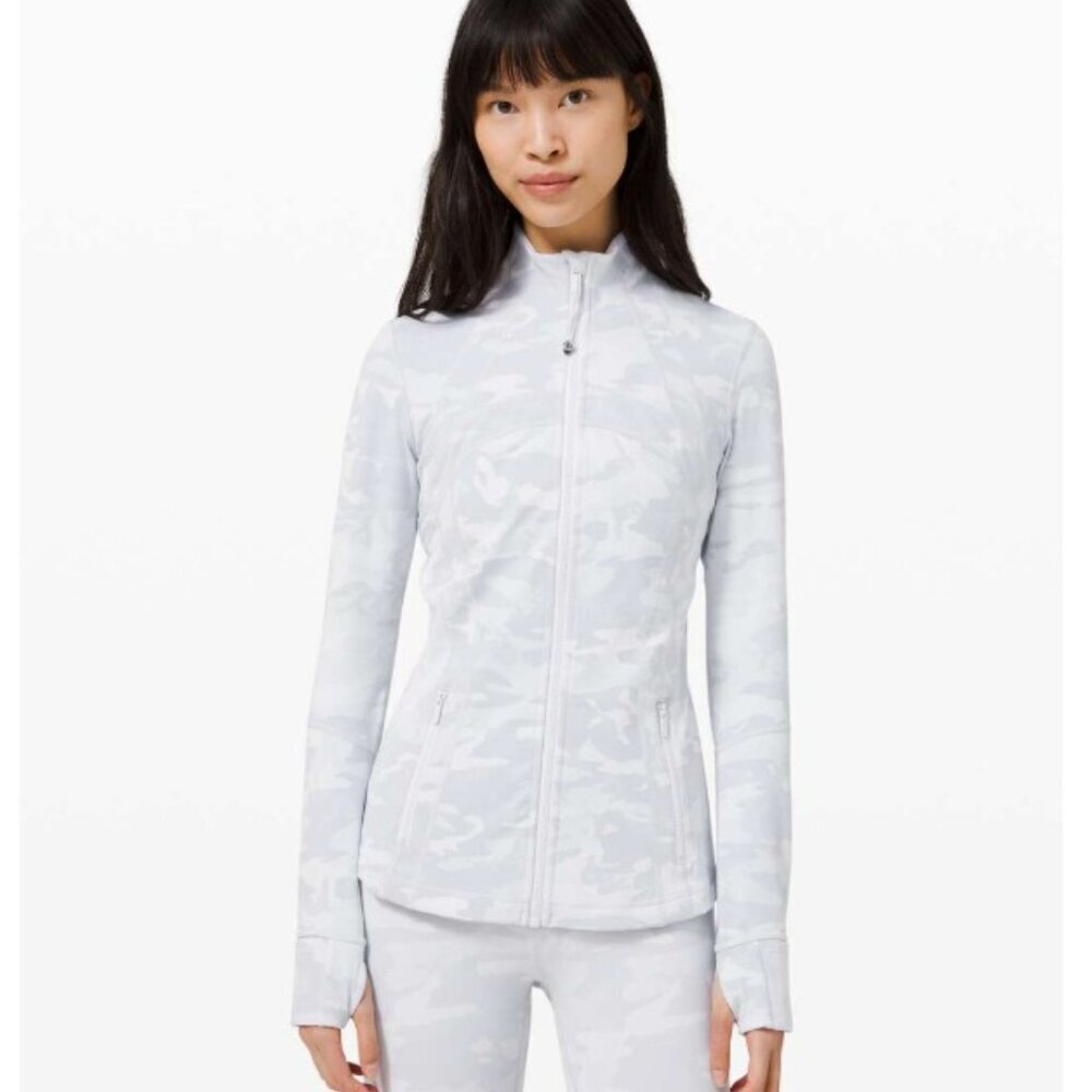 Lululemon Define Jacket Incognito Camo Jacquard Alpine White Starlight Sz 6